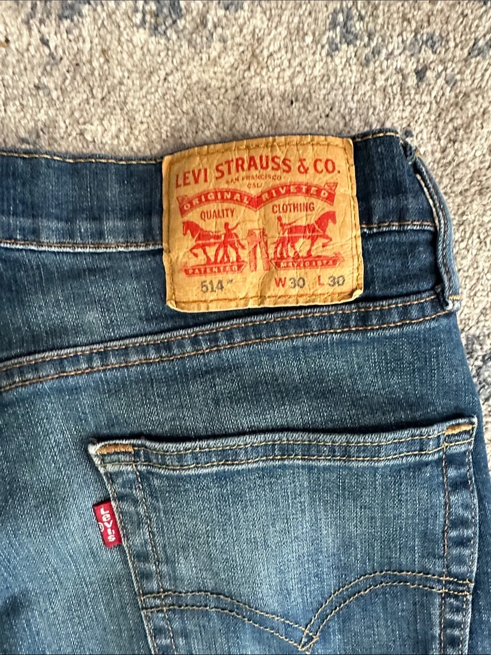 Levi's Men's Dark Blue Straight Leg Jeans